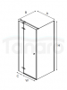 NEW TRENDY Kabina prysznicowa KALIBRA S CHROM 80x80x195 szkło 6mm K-4979-S